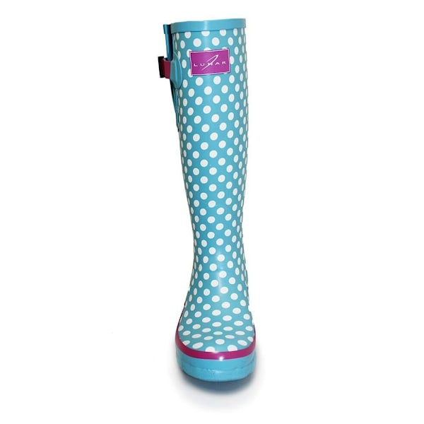 Lunar Dam/Dam Polka Dot Wellington Stövlar 4 UK Pale Blue/W Pale Blue/White/Pink 4 UK