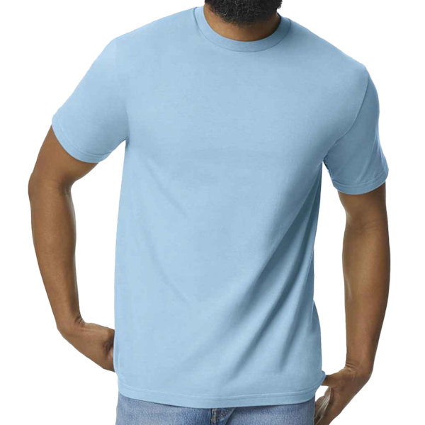 Gildan Herr Midweight Soft Touch T-Shirt XL Ljusblå Light Blue XL