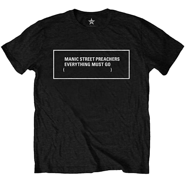 Manic Street Preachers Unisex Adult Everything Must Go Bomull T-shirt Black/White M
