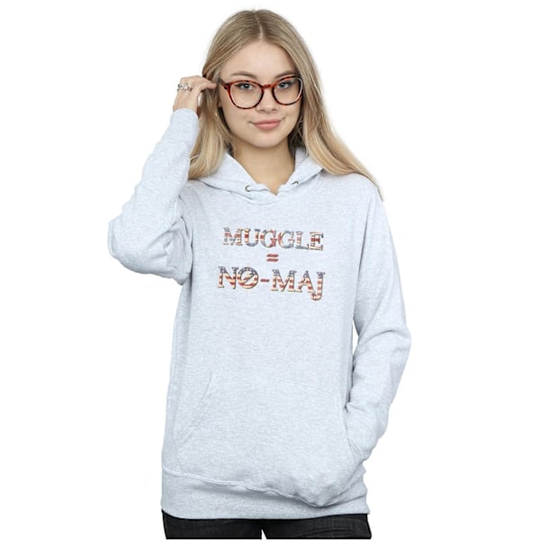 Fantastiska vidunder Kvinnor/Damer Ingen Muggle Ingen Maj Hoodie L Heather Heather Grey L