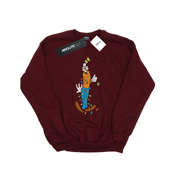 Disney Goofy Julbelysning Sweatshirt XXL Bordeaux Burgundy XXL