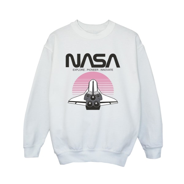 NASA Boys Space Shuttle Sunset Sweatshirt 9-11 år Vit White 9-11 Years