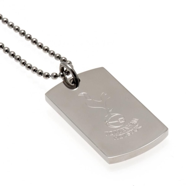 Tottenham Hotspur FC Graverad Hundbricka Och Kedja One Size Silver Silver One Size