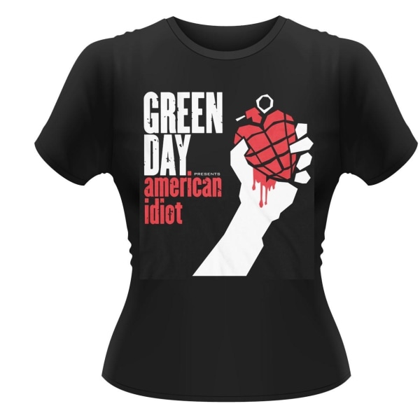 Green Day American Idiot T-shirt för damer/damer XXL Svart Black XXL