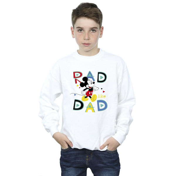 Disney Boys Mickey Mouse Rad Dad Sweatshirt 12-13 år Vit White 12-13 Years