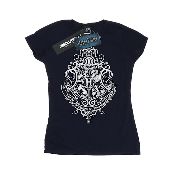 Harry Potter Dam/Kvinnor Hogwarts Draco Dormiens Crest Bomull Navy Blue L
