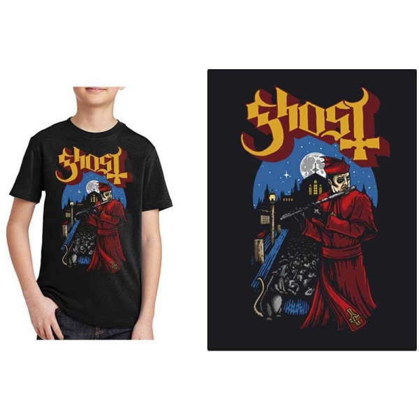 Ghost Childrens/Kids Advanced Pied Piper T-Shirt 9-10 år Bla Black 9-10 Years