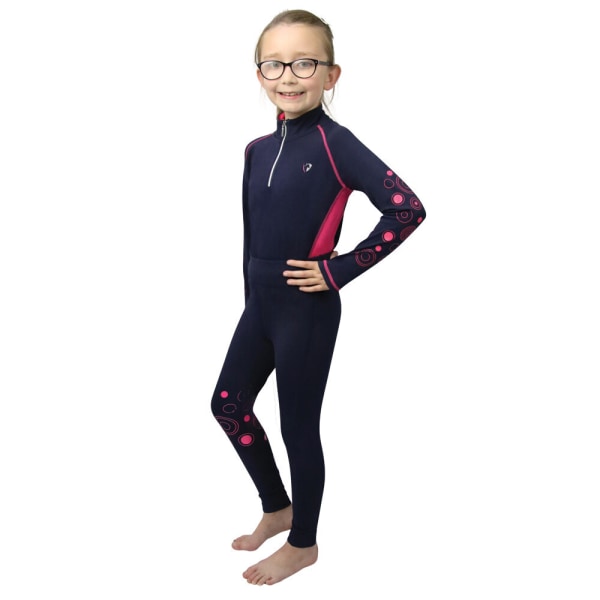 Hy Childrens/Kids DynaMizs Ecliptic Base Layer Top 7-8 Years Na Navy/Magenta 7-8 Years
