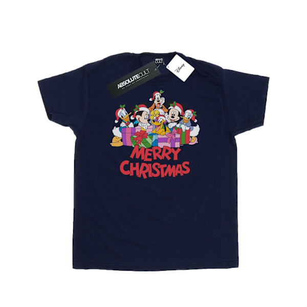 Disney Herr Mickey Mouse Och Vänner Jul T-Shirt M Marinblå B Navy Blue M