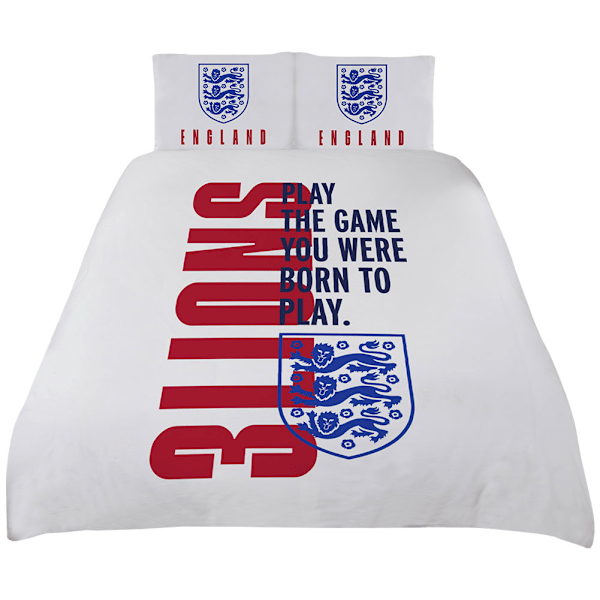 England FA 3 Lions Påslakan Set Set Singel Vit/Röd/Blå White/Red/Blue Single