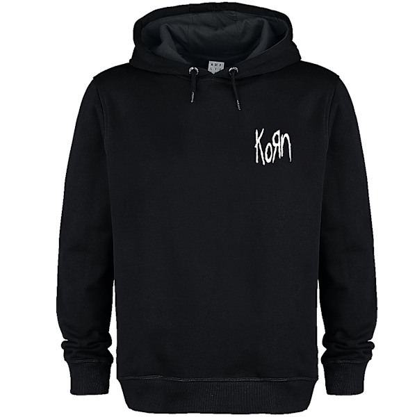 Amplified Unisex Vuxen Lineart Issues Korn Hoodie L Svart Black L