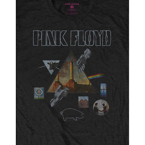 Pink Floyd Unisex Montage T-shirt XXL Svart Black XXL
