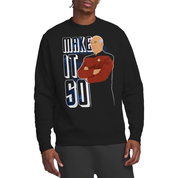Star Trek: The Next Generation Unisex Vuxen Make It So Sweatshirt Black M