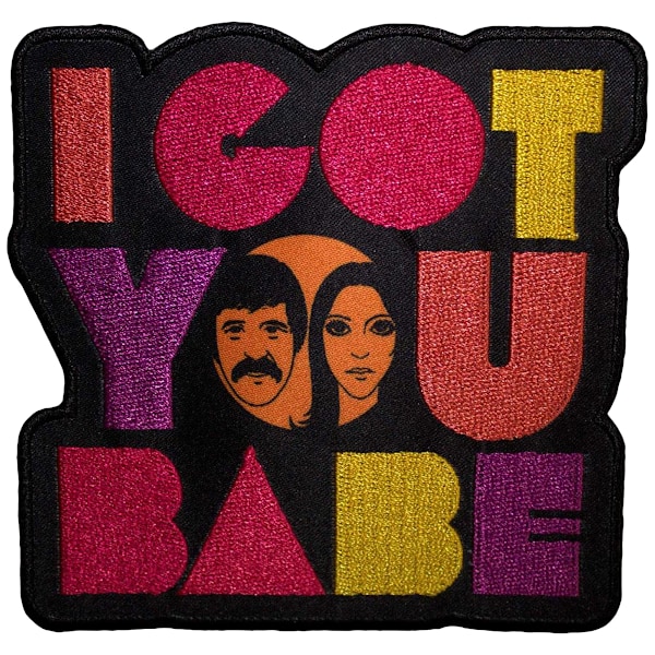 Sonny & Cher I Got You Babe Ansikten Strykmärke One Size Multic Multicoloured One Size
