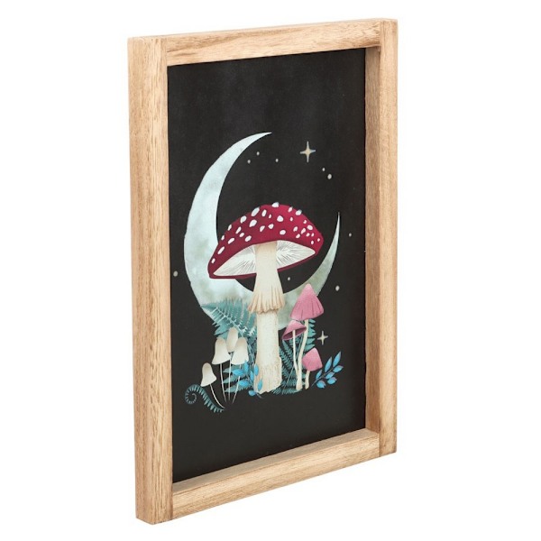 Something Different Forest Mushroom Inramad Konsttryck En Storlek B Black/Beige/White One Size