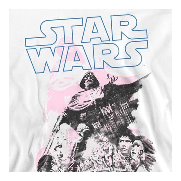 Star Wars Unisex Vuxen Darth Vader Retro Poster Vävd Tröja White L