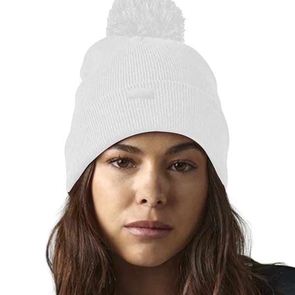 Beechfield Unisex Vuxen Original Pom Pom Mössa One Size Vit White One Size