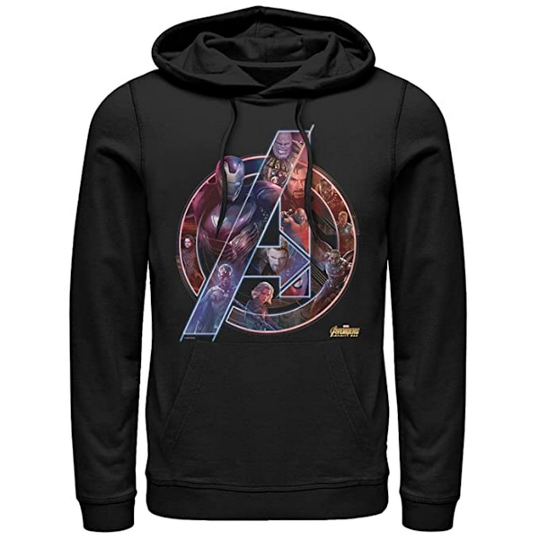 Avengers Infinity War Unisex Vuxen Logo Bomull Hoodie XL Svart Black XL