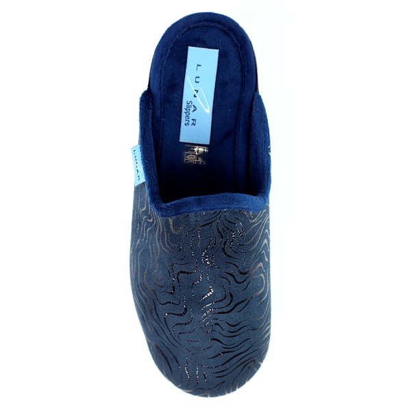 Lunar Dam/Dam Darlene Wedge Tofflor 6 UK Blå Blue 6 UK