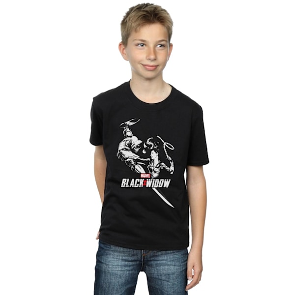 Marvel Boys Black Widow Movie Taskmaster Battle T-Shirt 3-4 år Black 3-4 Years