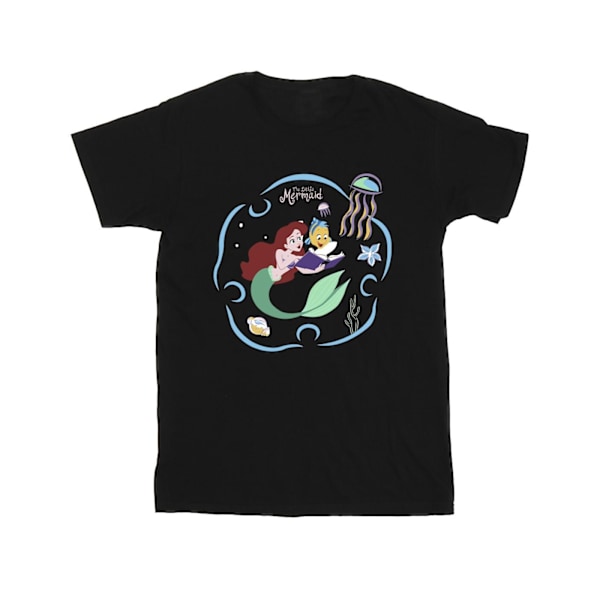 Disney Boys The Little Mermaid Läser En Bok T-Shirt 12-13 År Black 12-13 Years