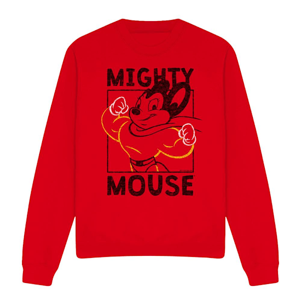 Mighty Mouse Unisex Vuxen Break the Box Sweatshirt XXL Röd Red XXL
