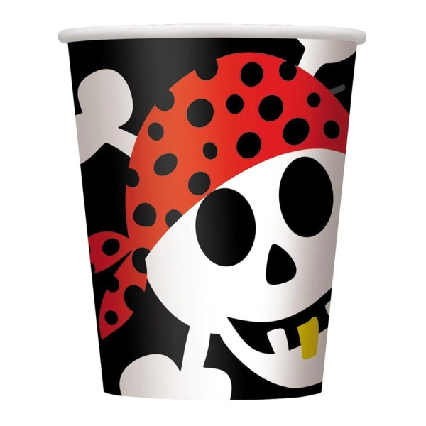 Unik Party Pirate Fun Party Cup (Pack med 8) One Size Svart/Wh Black/White/Red One Size