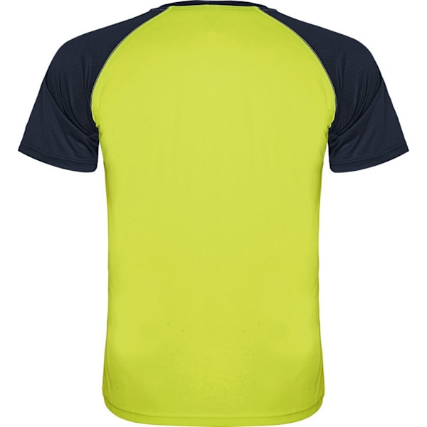 Roly Barn/Barn Indianapolis Kortärmad Sport T-shirt 1 Fluro Yellow/Navy Blue 12 Years