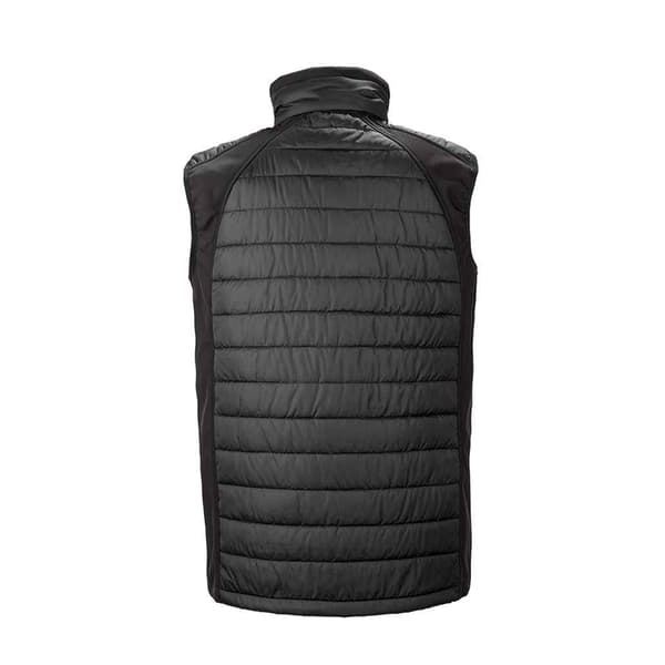 Result Herr Svart Compass Vadderad Soft Shell Väst M Marinblå/Kungsblå Navy/Royal Blue M