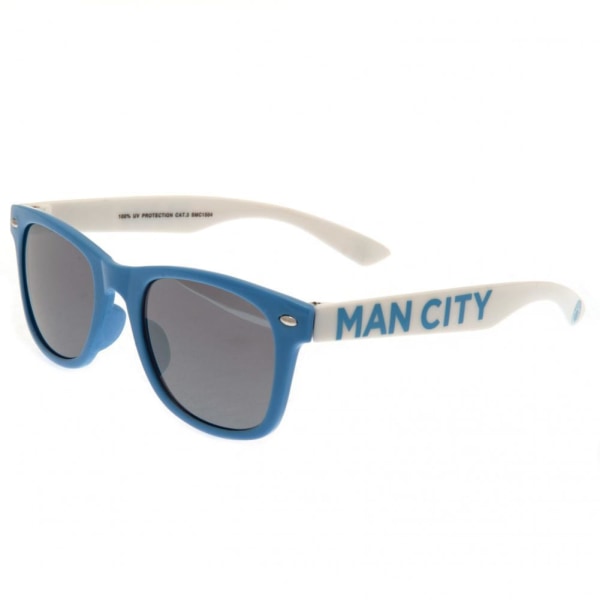 Manchester City FC barn/barn Retro solglasögon One Size Sky Sky Blue/White One Size