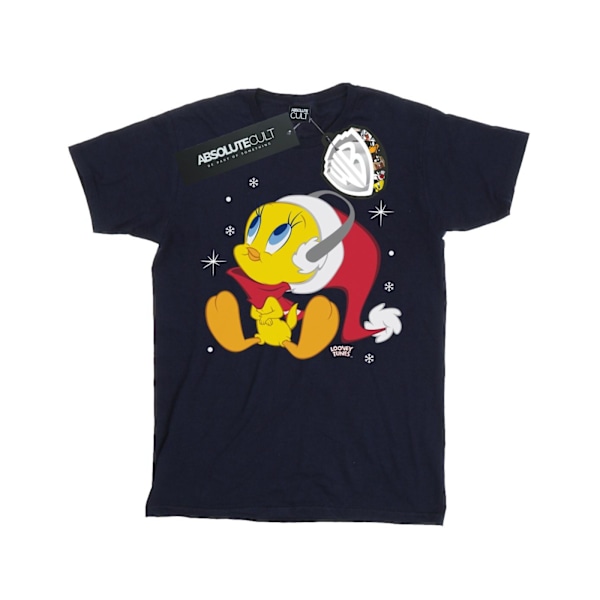 Looney Tunes Dam/Damer Jul Tweety Bomull Boyfriend T-shirt Navy Blue L