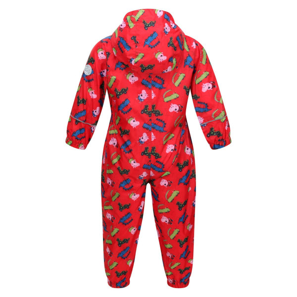 Regatta Childrens/Kids Pobble Greta Gris Dinosaur Waterproof Pud True Red 4-5 Years