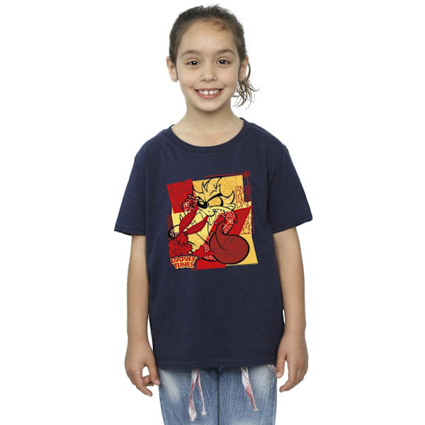 Looney Tunes Flickor Taz Bugs Kanin Nyår Bomull T-shirt 9-11 Navy Blue 9-11 Years