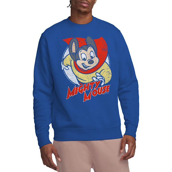 Mighty Mouse Unisex Vuxen Mighty Circle Sweatshirt S Kungsblå Royal Blue S