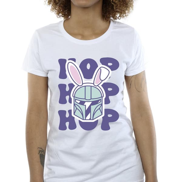 Star Wars Dam/Damer The Mandalorian Hop Into Easter Bomull White S