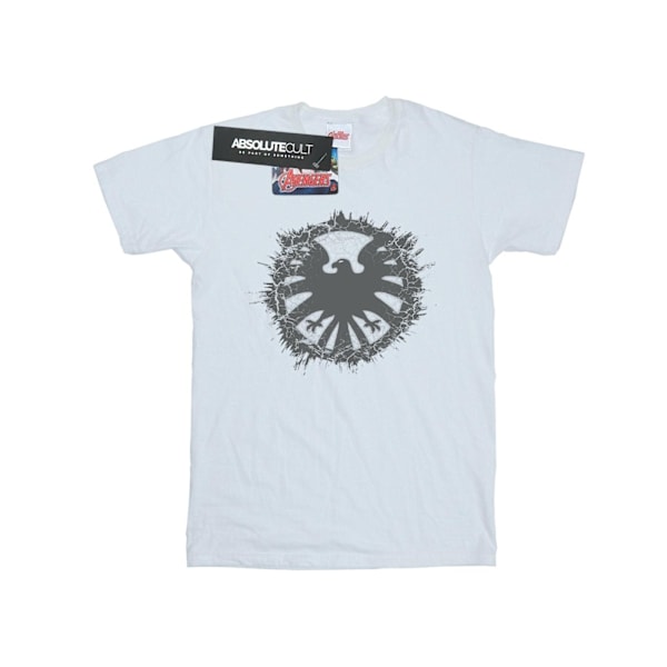 Marvel Mens Agents Of SHIELD Borstad Logotyp T-shirt 4XL Vit White 4XL