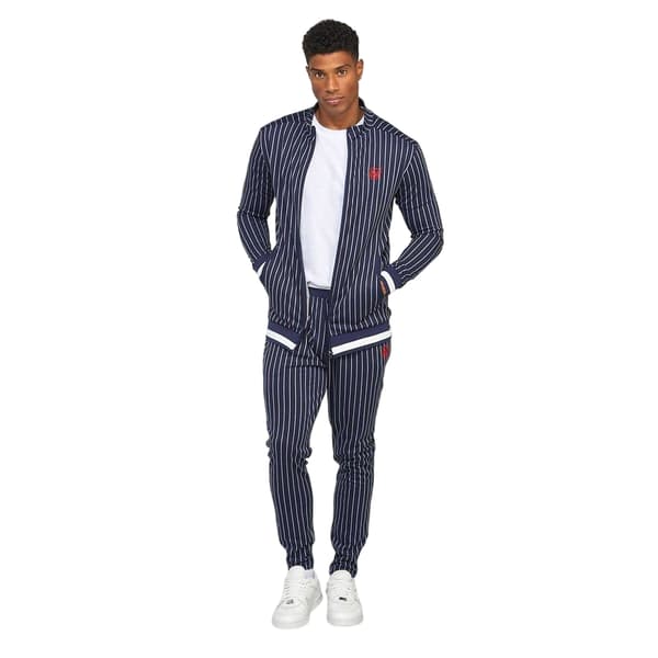 SikSilk Herr Mock Neck Raglan Långärmad Atletisk Träningströja X Navy XXS