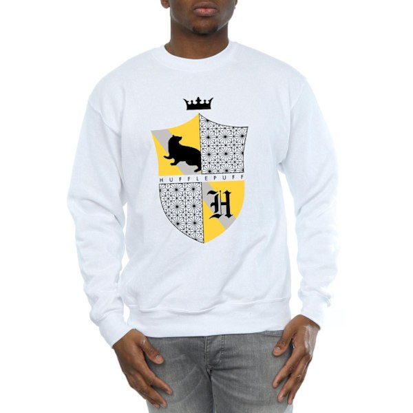 Harry Potter Hufflepuff Shield Sweatshirt L Vit White L