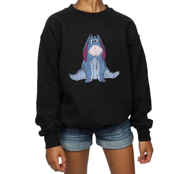 Winnie the Pooh Flickor Klassisk Eeyore Sweatshirt 5-6 År Svart Black 5-6 Years