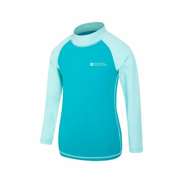 Mountain Warehouse Barnkläder/Barn Långärmad Rashguard 2-3 År Teal Teal 2-3 Years