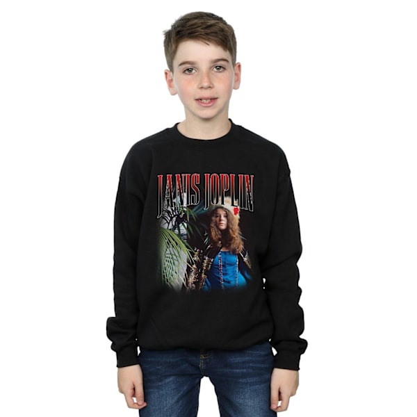 Janis Joplin Boys Baron Homage Sweatshirt 9-11 år Svart Black 9-11 Years