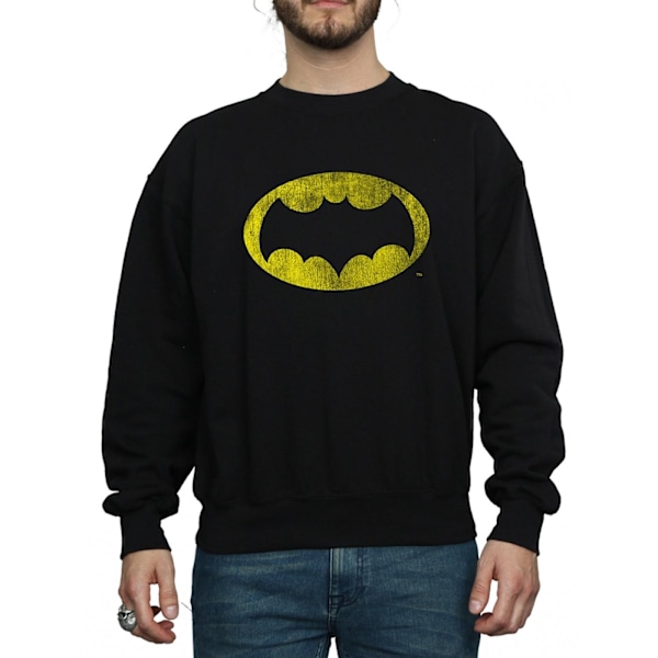 DC Comics Herr Batman TV-serie Distressed Logo Sweatshirt XXL Black XXL