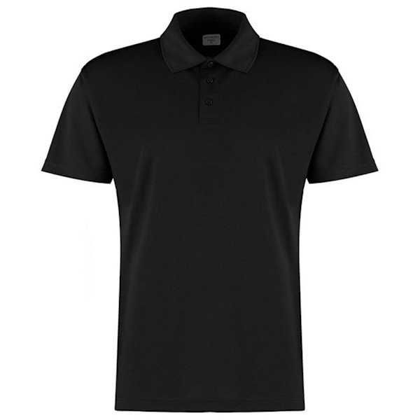 Kustom Kit Herr Micro Mesh Kortärmad Polotröja XL Svart Black XL