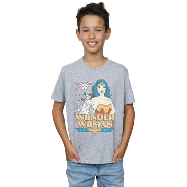 DC Comics Boys Wonder Woman Posing T-Shirt 5-6 år Sports Grey Sports Grey 5-6 Years