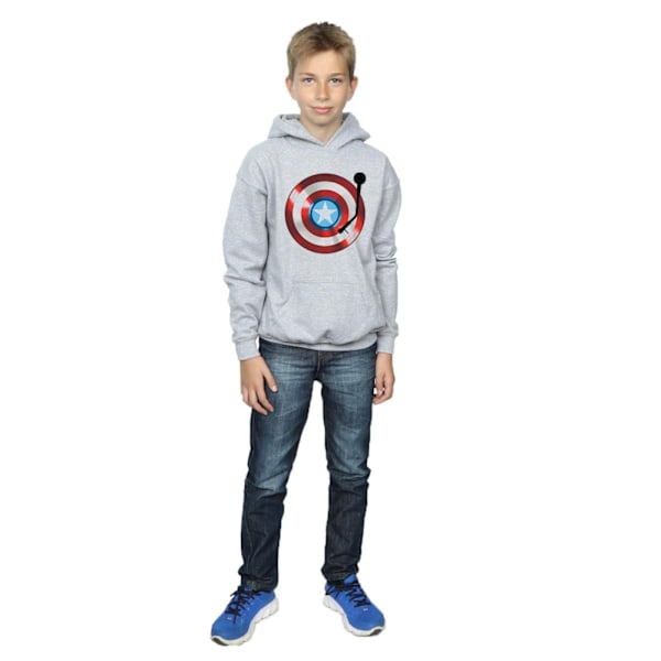 Marvel Boys Captain America Turntable Hoodie 7-8 år Sports G Sports Grey 7-8 Years