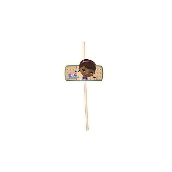 Doc McStuffins Gips Engångssugrör (Förpackning om 6) En Storlek M Multicoloured One Size