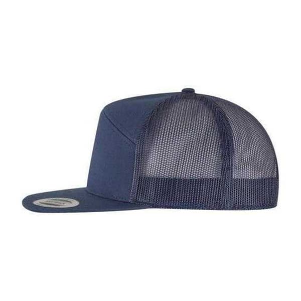 Flexfit Classic 7 Panel Trucker Keps En Storlek Marinblå Navy One Size