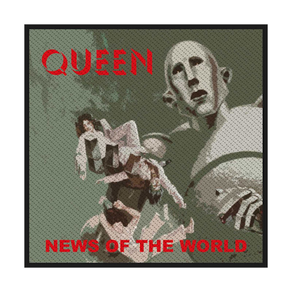 Queen News Of The World Standard Patch One Size Grå/Röd/Grön Grey/Red/Green One Size