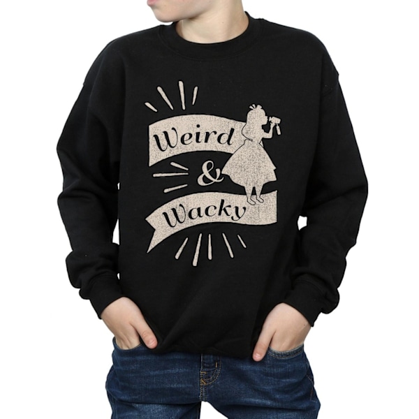 Disney Boys Alice In Wonderland Weird And Wacky Sweatshirt 7-8 Black 7-8 Years