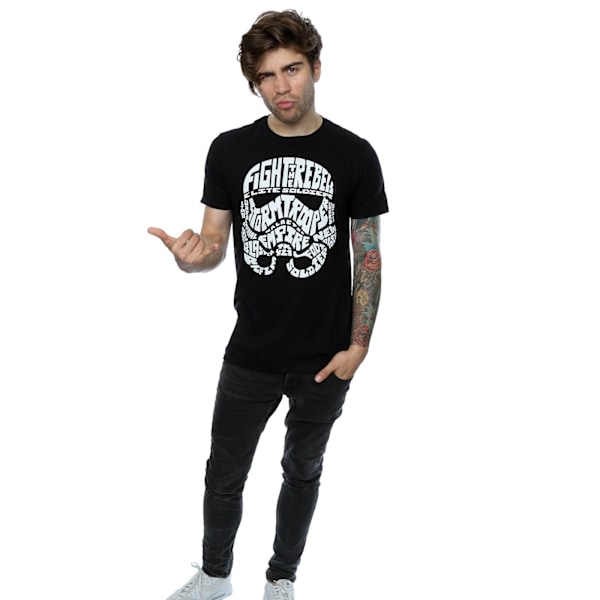 Star Wars Stormtrooper Text Head T-shirt 3XL Svart Black 3XL